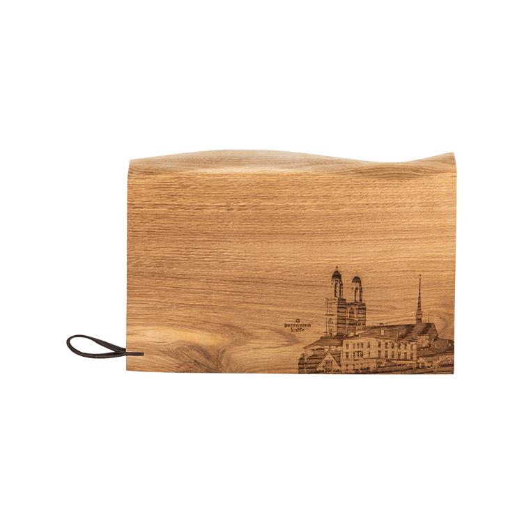 Panorama Knife Zurich City, tagliere in legno, rustico, XL