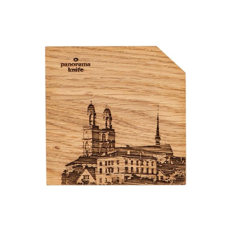 Portacoltelli a cubo ZürichCity rovere 80x80x25cm