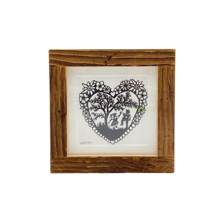 Découpe de papier 12x12 couple dansant au coeur