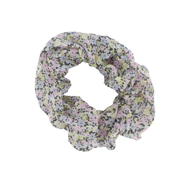_Scrunchie Fiore Verde Blu