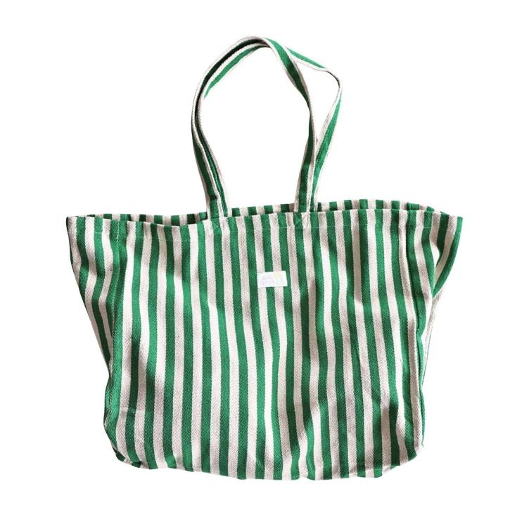 Lili Pepper Baumwolltasche Stripes Green