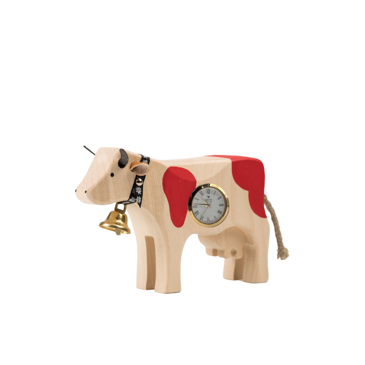 Cow 2 Red with Clock