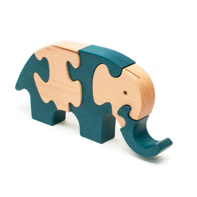 Holzpuzzle Elefant Buche