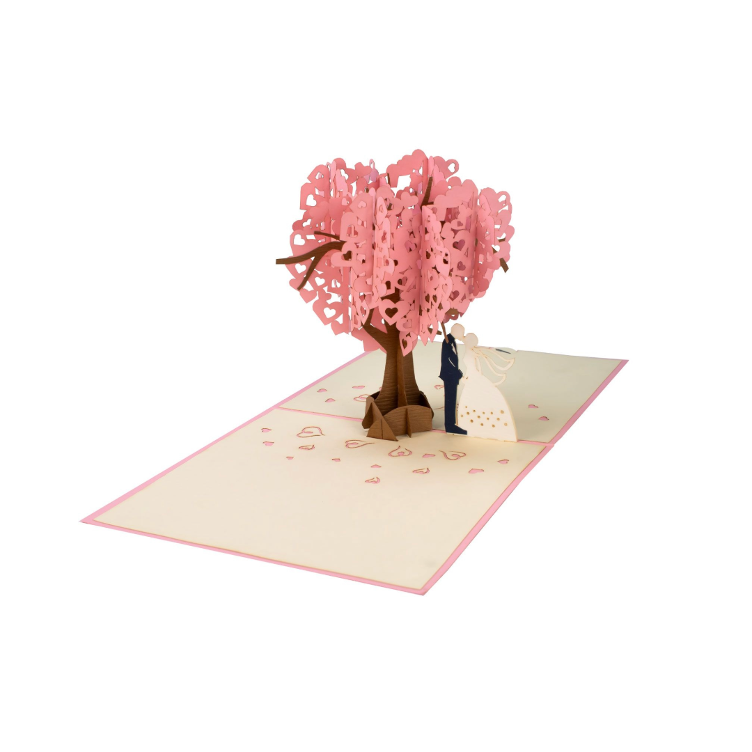 Pop Up Karte Hochzeitspaar Baum