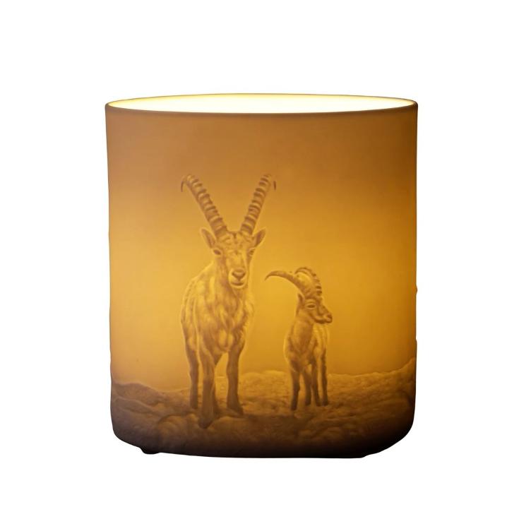Lumière des Alpes Windlicht Steinbock