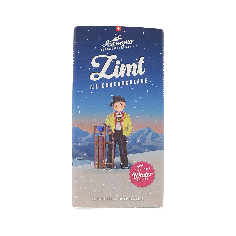 Chocolat Appenzeller au lait et à la cannelle 90 g